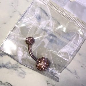 New 316L Stainless Steel Rose Gold Ferido Ball Belly Ring / belly button ring